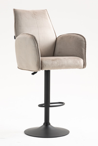 HR280W Latte Modern Velúr Szék Fekete lábbal