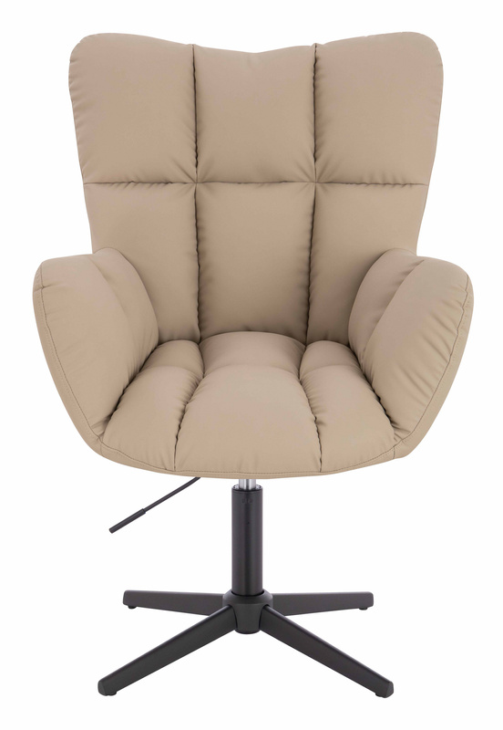 HR650CROSS Krémszínű Műbőr Premium Soft szék fekete lábbal