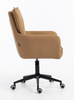 HR250K Karamell Színű Prémium Soft Műbőr Szék Fekete Lábbal