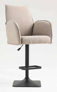 HR280KW Latte modern boucle szék fekete lábbal