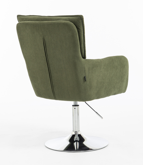 HR250N Catifea Reiată Premium Culoare Verde Salvie Krómozott Lábbal