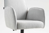 HR280W Szürke modern boucle szék fekete lábbal