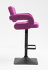 HR8403KW Fukszia modern velúr szék fekete lábbal