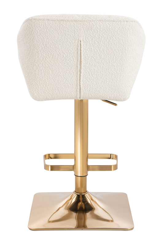 HR111KW Krémszínű modern boucle szék arany lábbal