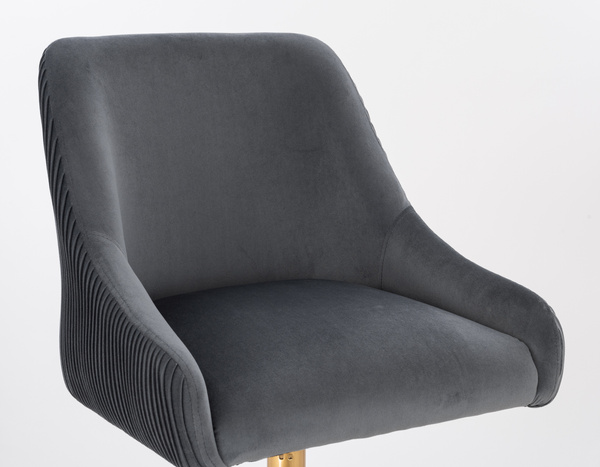 HR920K Grafit Modern Velúr Szék Fekete lábbal