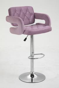 HR8403W Halványlila  modern velúr szék krómozott lábbal
