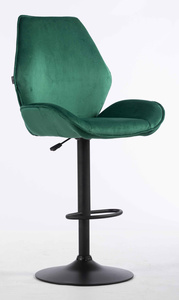 HR350W Sötétzöld modern velúr szék fekete lábbal