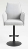HR280W Szürke modern boucle szék fekete lábbal