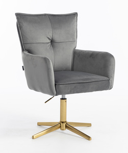 HR250CROSS Grafit modern velúr szék arany lábbal