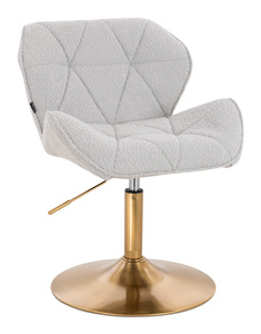 HR111N Szürke modern boucle szék arany lábbal