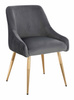 HR920 Szék arany lábakkal Grafit velúr