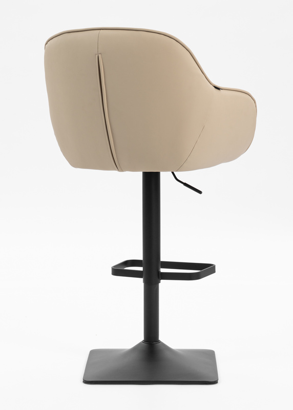 HR2055KW Krémszínű Modern Műbőr Szék Fekete lábbal