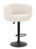HR333W Krémszínű modern boucle szék fekete lábbal