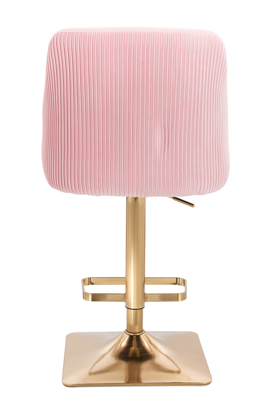 HR920KW Púder Rózsaszín Modern Velúr Szék Arany lábbal