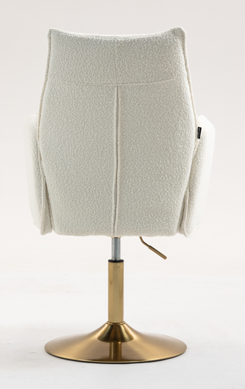 HR280N Krémszínű modern boucle szék arany lábbal
