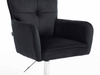 HR250CROSS Fekete modern velúr szék krómozott lábbal