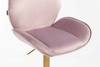 HR350KW Halványlila modern velúr szék arany lábbal