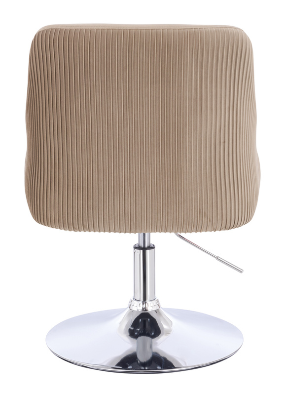 HR920N Latte Modern Velúr Szék Krómozott lábbal