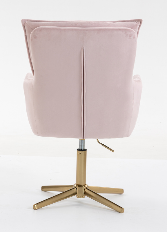 HR250CROSS Púder Rózsaszín modern velúr szék arany lábbal