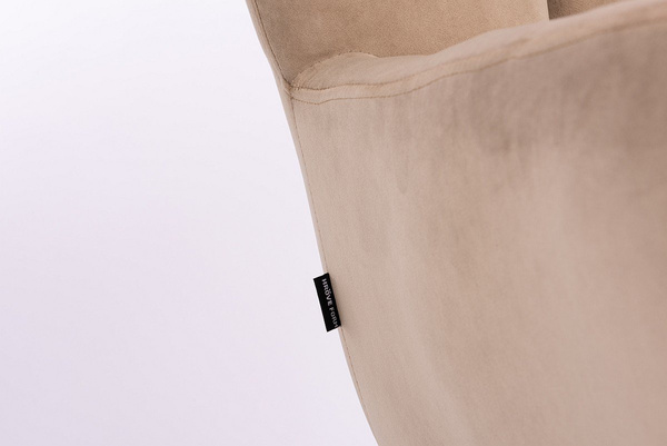 HR650CROSS Latte modern velúr szék arany lábbal