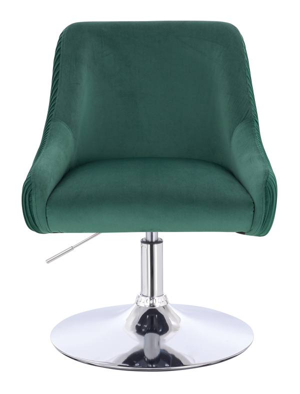 HR920N Sötétzöld Modern Velúr Szék Krómozott lábbal