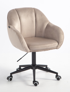 HR2055K Latte Modern Velúr Szék Fekete lábbal