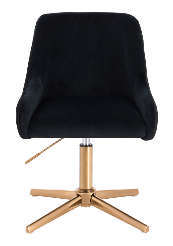 HR920CROSS Fekete Modern Velúr Szék Arany lábbal