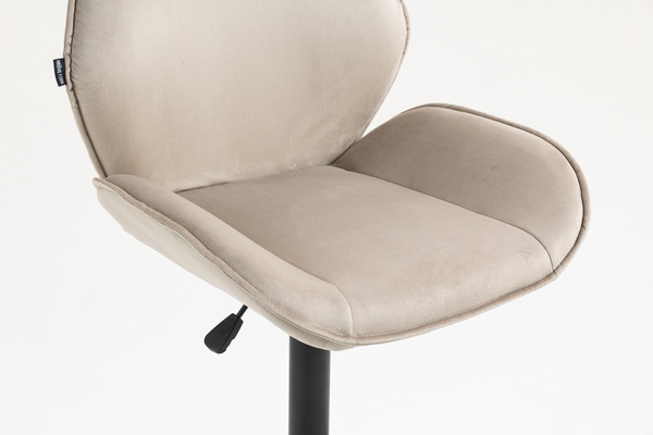 HR350CROSS Latte modern velúr szék fekete lábbal