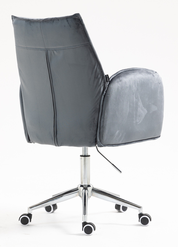 HR280K Grafit Modern Velúr Szék Krómozott lábbal
