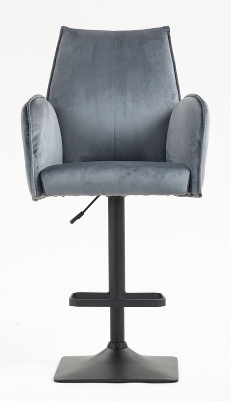 HR280KW Grafit Modern Velúr Szék Fekete lábbal