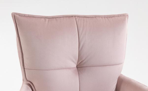 HR250K Púder Rózsaszín modern velúr szék arany lábbal