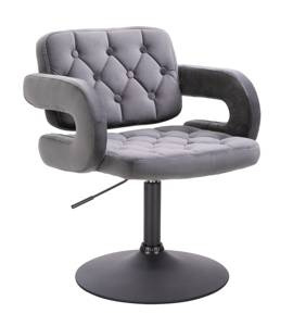 HR8403N Grafit modern velúr szék fekete lábbal