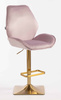 HR350KW Halványlila modern velúr szék arany lábbal