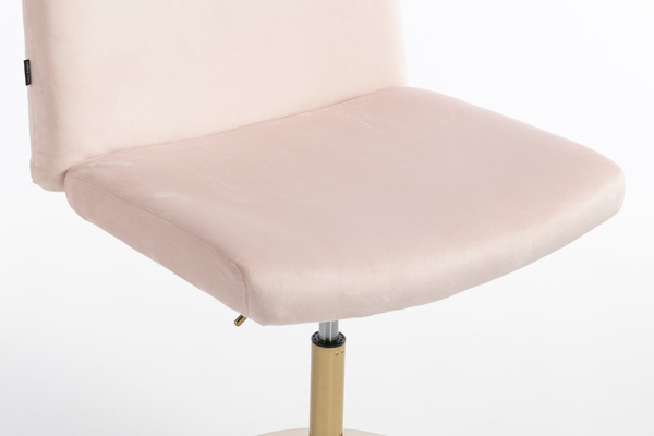 HR150N Púder Rózsaszín Modern Velúr Szék Arany lábbal