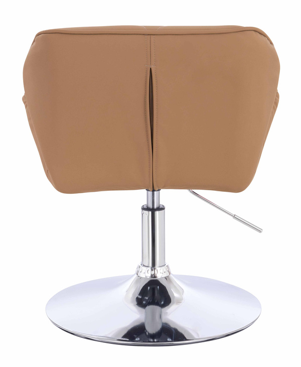 HR111N Karamell Műbőr Premium Soft szék krómozott lábbal
