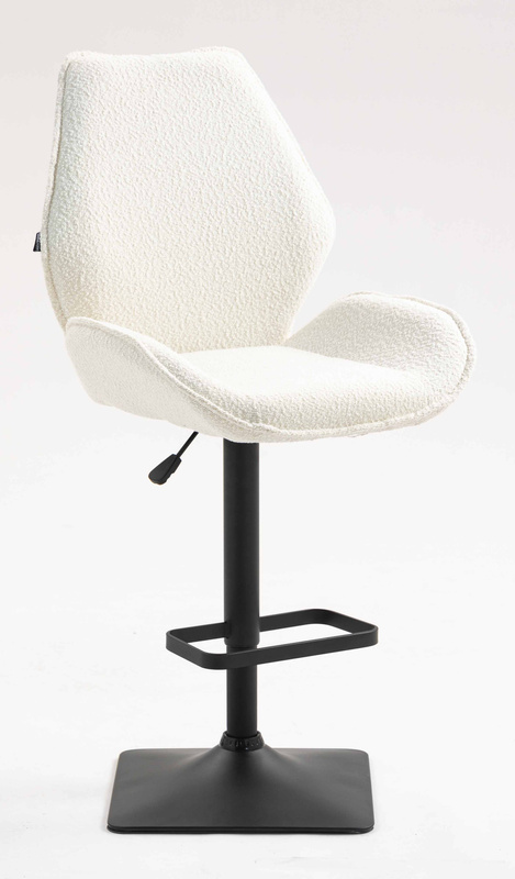 HR350KW Krémszínű modern boucle szék fekete lábbal