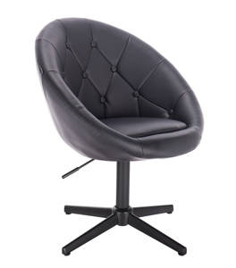 HC8516CROSS Fekete modern műbőr szék fekete lábbal