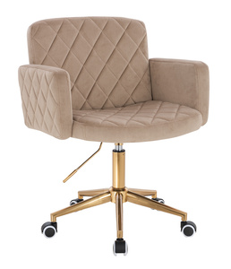 HR802K Latte Modern Velúr Szék Arany lábbal