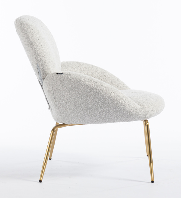 HR2045 Szürke modern boucle szék arany lábbal