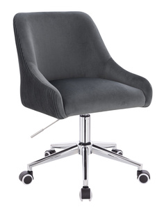 HR920K Grafit Modern Velúr Szék Krómozott lábbal