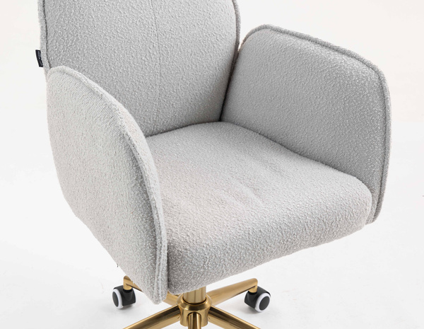 HR280K Szürke modern boucle szék arany lábbal