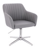 HC190CROSS Szürke Modern Műbőr Szék Krómozott lábbal