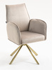 HR280 CSILLAGLÁB Latte Modern Velúr Szék Arany lábbal