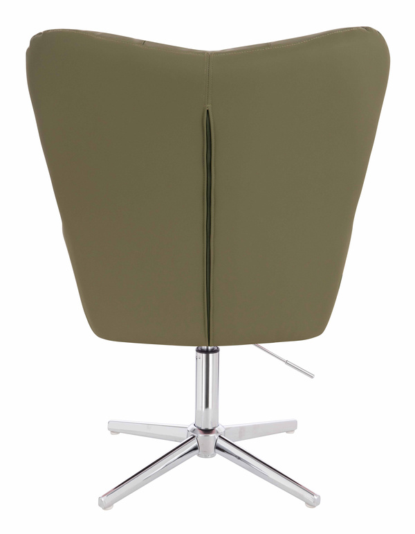 HR650CROSS Khaki Műbőr Premium Soft szék krómozott lábbal