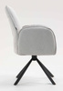 HR280 CSILLAGLÁB Szürke modern boucle szék fekete lábbal