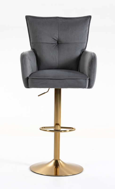 HR250W Grafit modern velúr szék arany lábbal