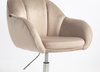 HR2055N Latte Modern Velúr Szék Krómozott lábbal