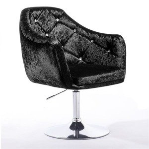 HC830 Fekete modern velúr szék