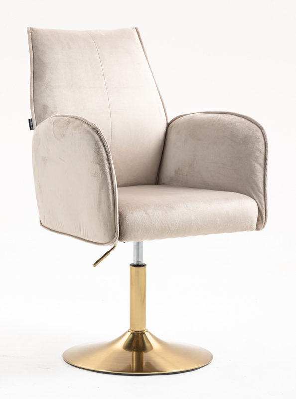 HR280N Latte Modern Velúr Szék Arany lábbal