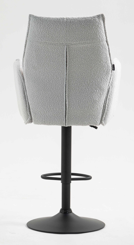 HR280W Szürke modern boucle szék fekete lábbal